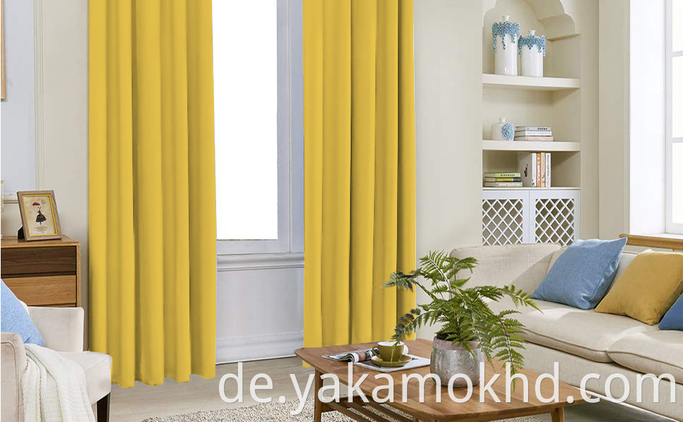 Mustard Yellow Blackout Curtains